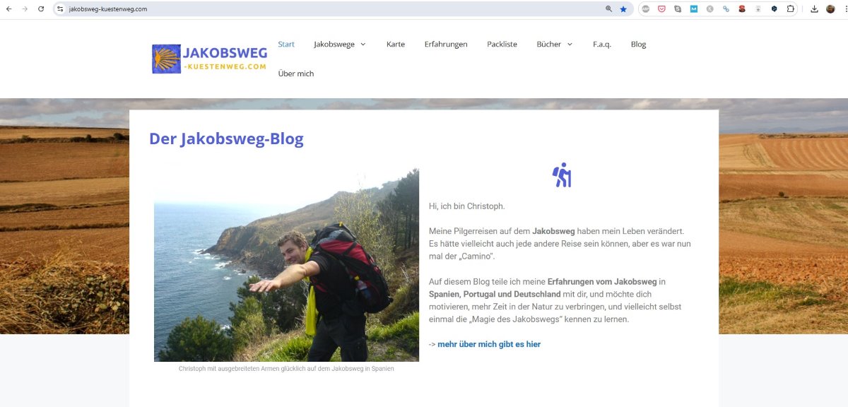 Jakobsweg Blog Screenshot