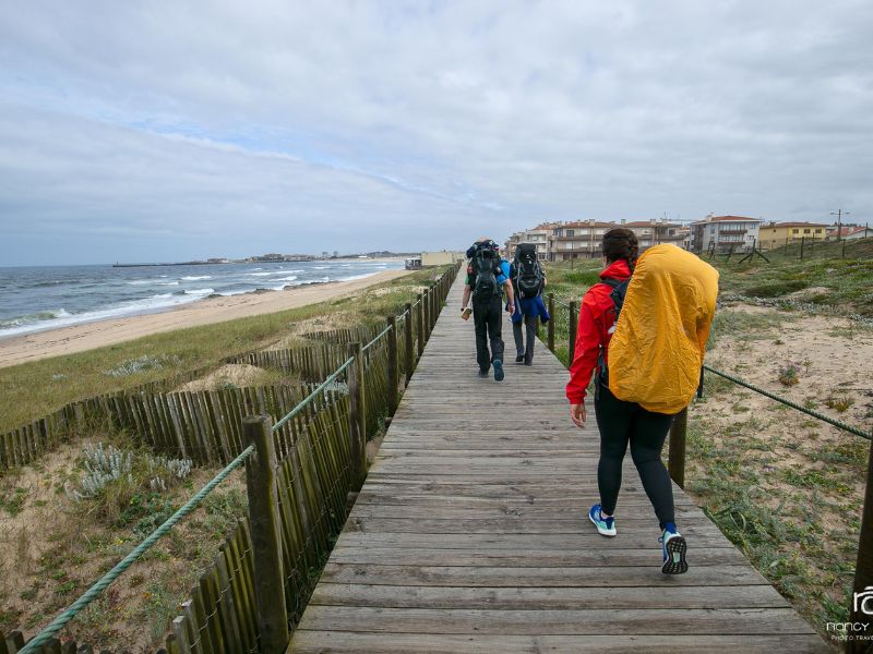 Nancy ist den Küstenweg des Camino Portugues gewandert