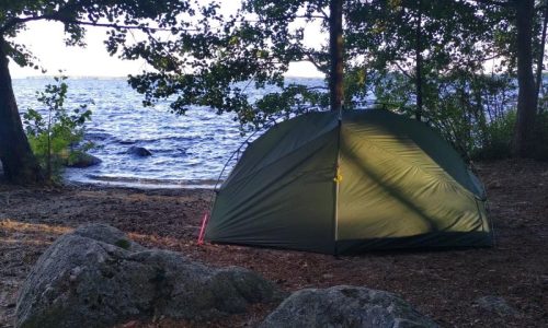 1 Personen Zelt Bella aufgebaut nah am Meer