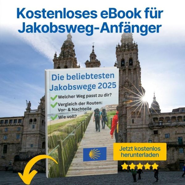 Banner gratis Buch für Jakobsweg Newsletter Anmeldung